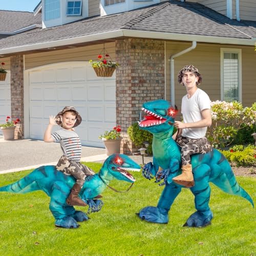 GOOSH Inflatable Dinosaur Costume for Kids Halloween Costumes Boys Girls Funny Blow up Costume for Halloween Party Cosplay…