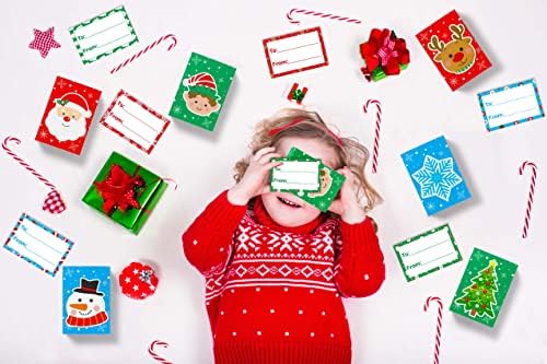 24Pcs Cute Christmas Gift Card Boxes Holder with To From Greeting Card
