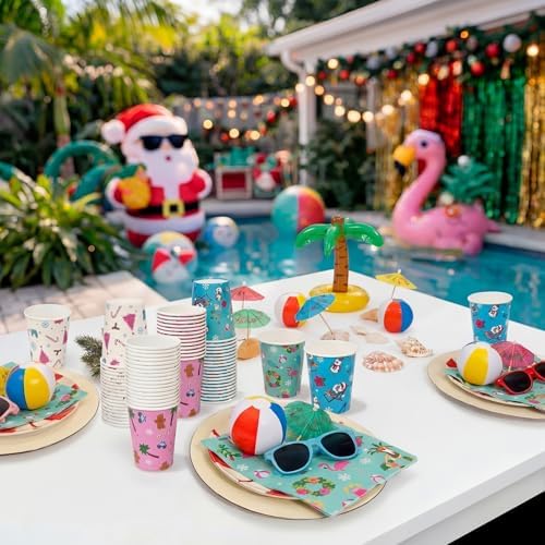 Funtery 100 Pcs Christmas Paper Cups Christmas Disposable Coffee Cups