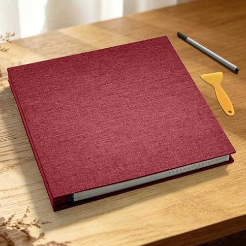 Large Self Adhesive Scrapbook Album, 60 Sheets 120 Pages Photo Book for Birthday Gifts for Women Mom Wedding Baby Family Travel