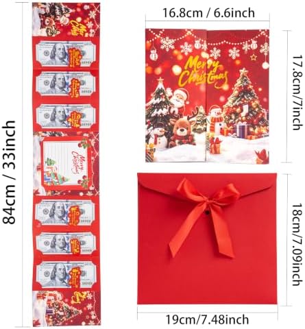 2Pcs Christmas Money Holders for Cash,Christmas Money Envelopes for Cash