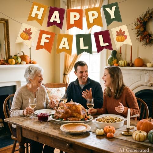 Happy Fall Banner Fall Decorations for Home Indoor Outdoor