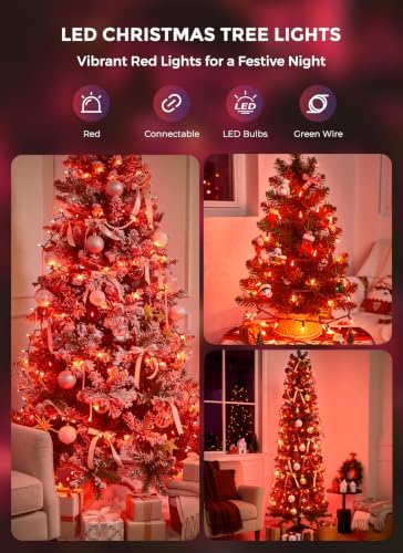 LED Christmas Lights Indoor Outdoor, 33FT 100 Count Mini String Lights