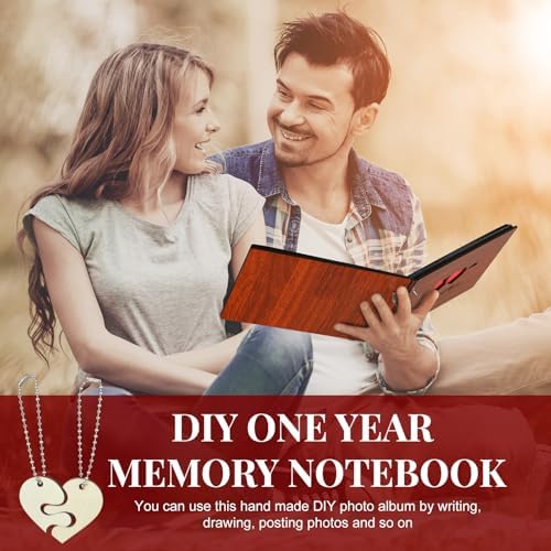 Kosiz Our First Year Anniversary Scrapbook Wooden Photo Album 8.7x6.3 DIY