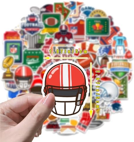 Football Stickers, 100PCS Waterproof Sports Stickers,Sports Party Favors