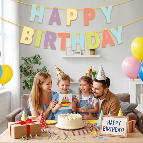 Happy Birthday Banner - Birthday Party Decorations for Home