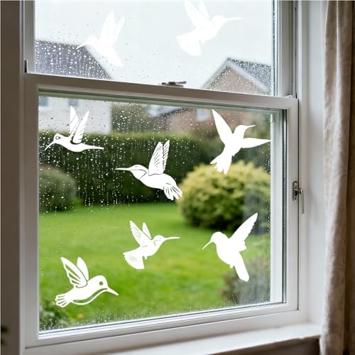 9 Sheets Bird Window Clings to Prevent Strikes, Anti-Collision Glass Decals