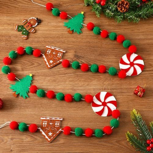 Jansun 8.2 Ft Felt Christmas Garland