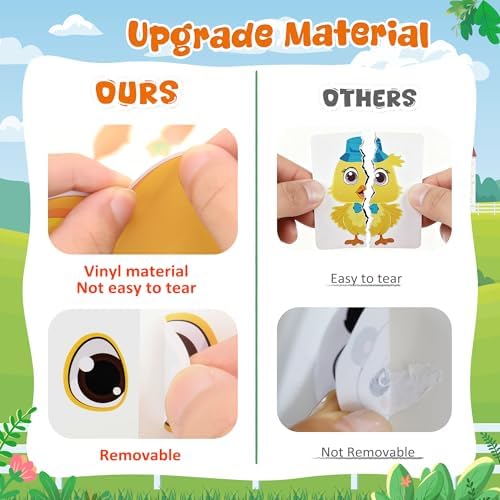 48 Sheets Easter Stickers for Kids Toddlers Crafts Party Favors