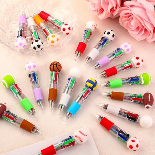 30PCS Mini Sports Multicolor Pens in One for Party Favors Supplies