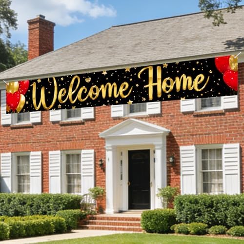Nuxovilar Welcome Home Banner 118.1x19.6 Inches Polyester