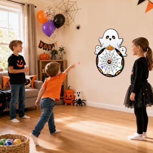 Halloween Games, Halloween Party Supplies Dart Board with 12 Sticky Balls