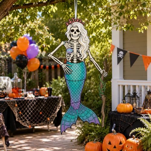4Pcs 48" Halloween Paper Jointed Skeletons, Posable Skeleton Cutouts