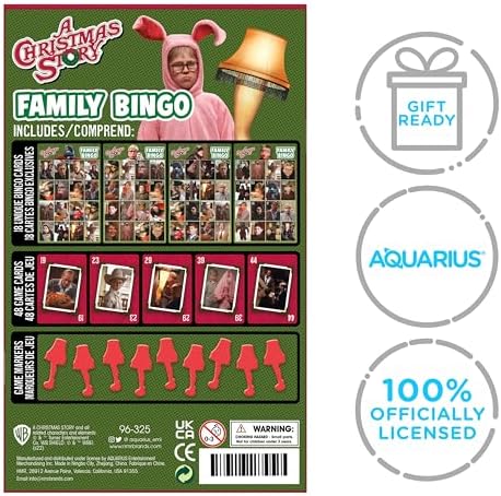 Aquarius Christmas Story Family Bingo Game - Fun Family Party Game for Kids, Teens & Adults - Entertaining Game Night Gift - Officially Licensed Merchandise