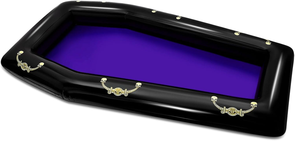 Aoriher Wednesday Party Decoration Halloween Purple Inflatable Coffin