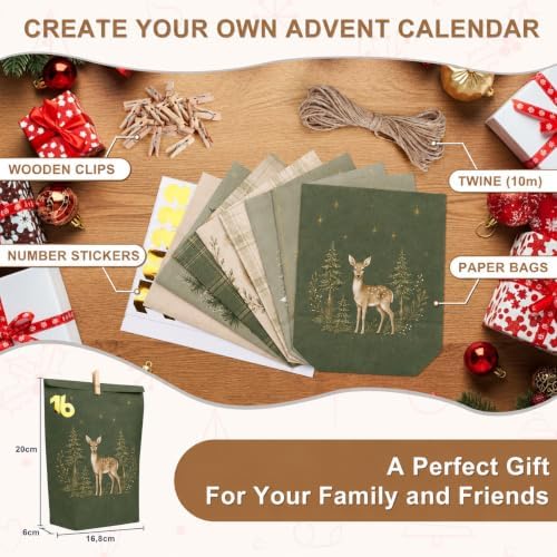 Yinsun Advent Calendar 2026, 24 Christmas Empty Calendars to Fill