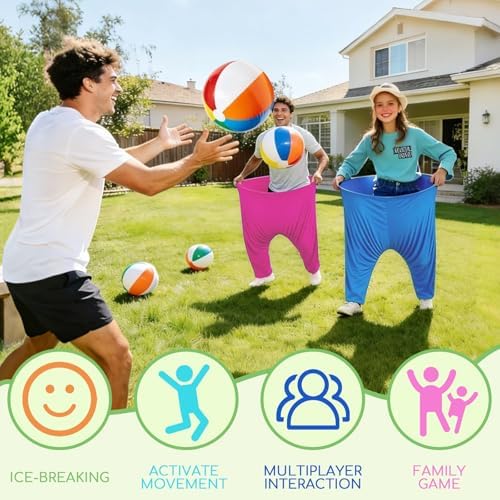 Granny Pants Yard Game, Tossing Games with Bouncy Balls & Pump