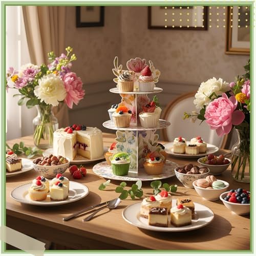 3 Tier Wildflower Party Decor Baby in Bloom Baby Shower Cake Stand
