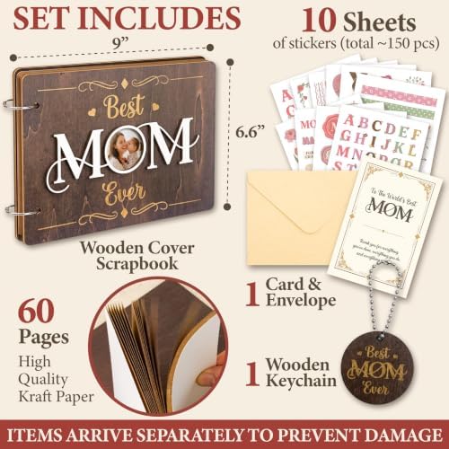 Stofinity Best Mom Ever Scrapbook, Moms Birthday Gift Ideas from Daughter