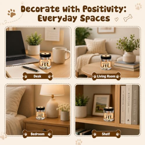 Positive Dachshund Jar with 60 Affirmation Cards, Emotional Support Gift, Funny Dachshund Gifts for Women, Christmas Decor, Weiner Gifts, Cute Puppy Dachshund Decor for Dog Lovers
