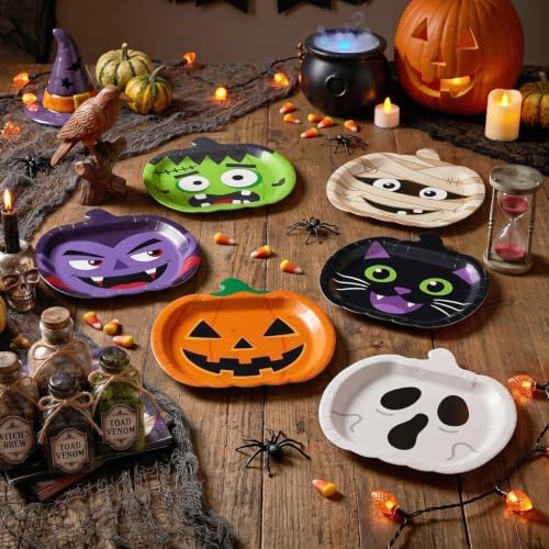 Halloween Paper Plates 9 Inch 60 Pack