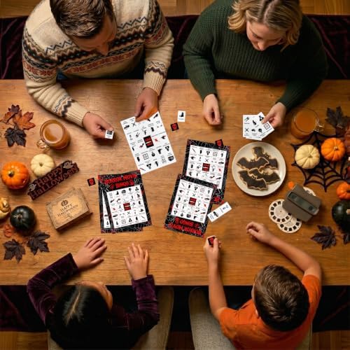Halloween Bingo Cards for 24 Players - 5" x 7", Horror Movie