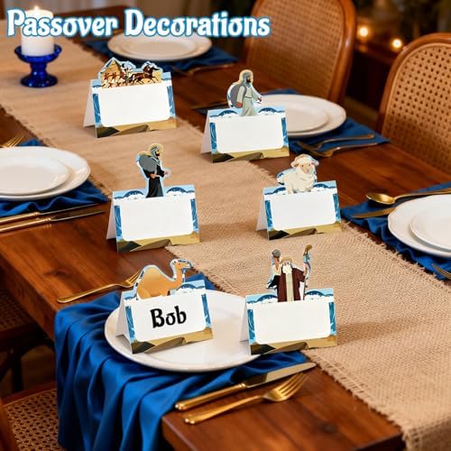 24 Pack Passover Place Cards,Passover Table Decorations Reserved Seating