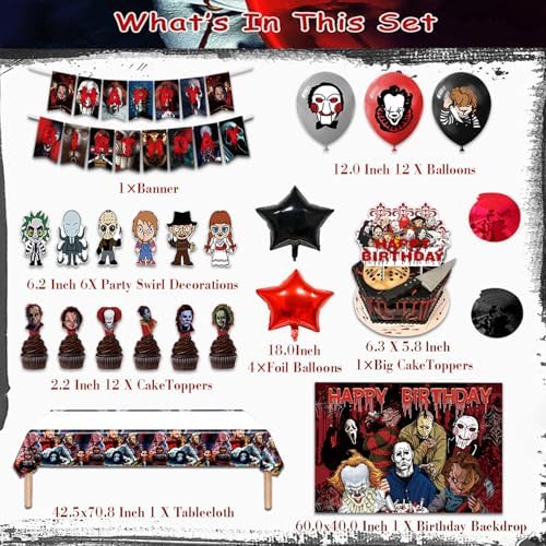 Halloween Party Decorations Kit, 38 Pcs Spooky Birthday Set