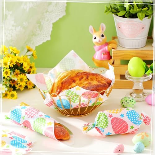 Marspark 100 Sheet Easter Wax Paper Easter Egg for Food 11.4 x 11 Inch