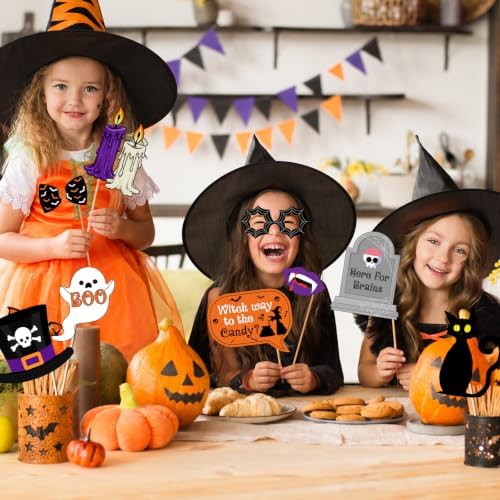 Halloween Photo Props,Spooky Halloween Deocorations Photo Booth Props