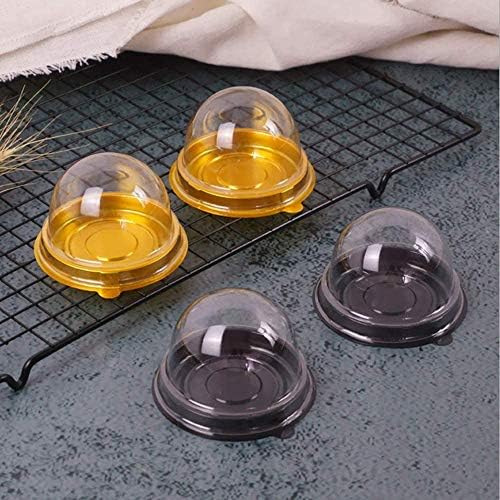 Clear Plastic Mini Cupcake Container,50 PC Desk Pet Containers