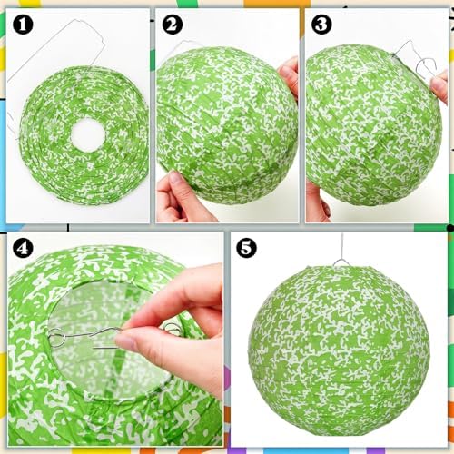 Baquler 12 Pcs Composition Notebook Hanging Lanterns Decoration, Multicolor