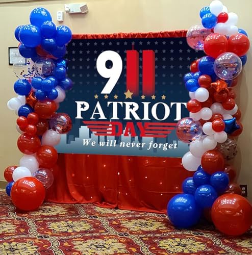 911 Patriot Day Backdrop Banner 6x4FT We Will Never Forget Background