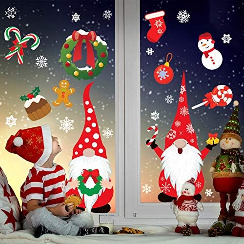 Christmas Window Clings 316PCS Christmas Decorations Window Stickers Decals