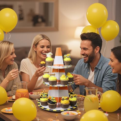 3 Tier Construction Cupcake Stand Truck Birthday Party Decoration