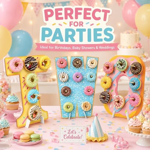 3 Pack Donut Wall Display Stand, Two Sweet Theme Donut Board
