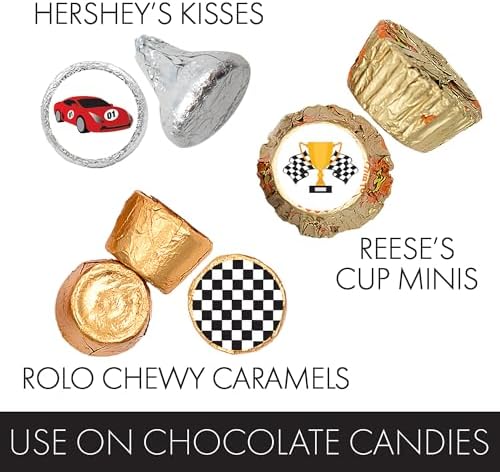 Race Car Birthday Kiss Stickers, 180 Count