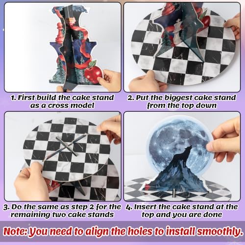 Halloween Vampire Cupcake Stand - 3 Tier Vampire Dessert Holder