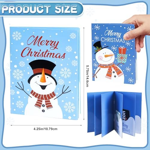 6 Set/30 Slots Christmas Gift Card Booklet with Envelopes
