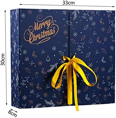 GWHOLE Christmas Advent Calendar 2026, 24 Refillable Gift Boxes, Blue