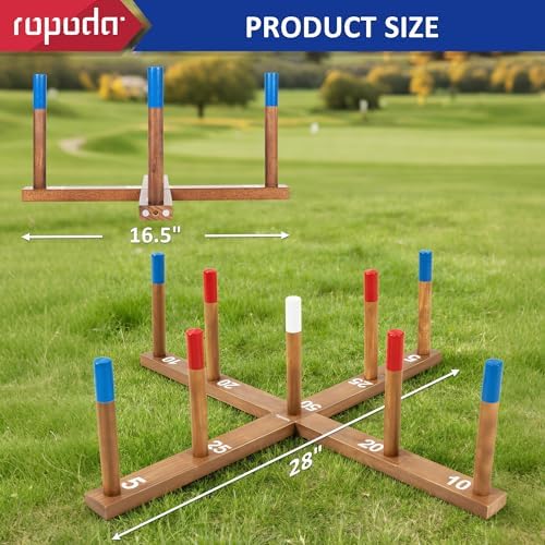 ropoda Ring Toss Game, Extra Large 28" Yard Game with Stable Connection