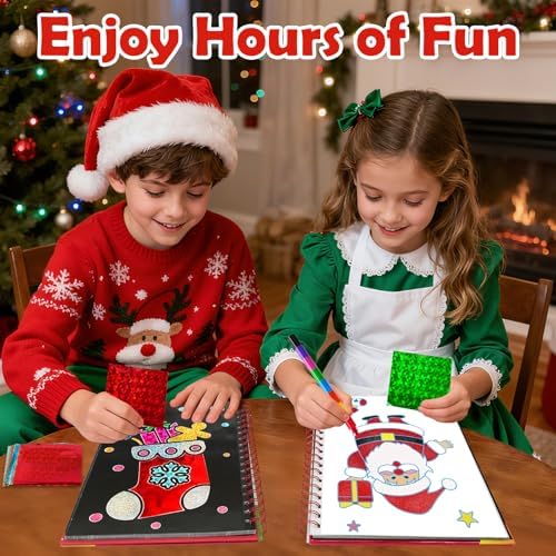 FUNNYB&G Christmas Foil Art Craft Kit for Kids, Birthday Gift Toy for Kids