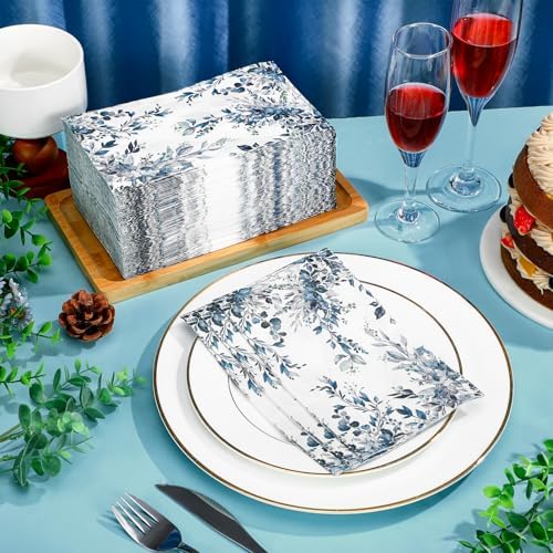 Seajan 200 Pcs Eucalyptus Napkins Paper Disposable Hand Towel for Bathroom