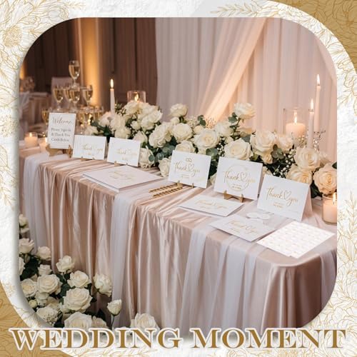 Eaasty 50 Sets Wedding Thank You Cards with Envelopes Stickers, 4x6 Inch