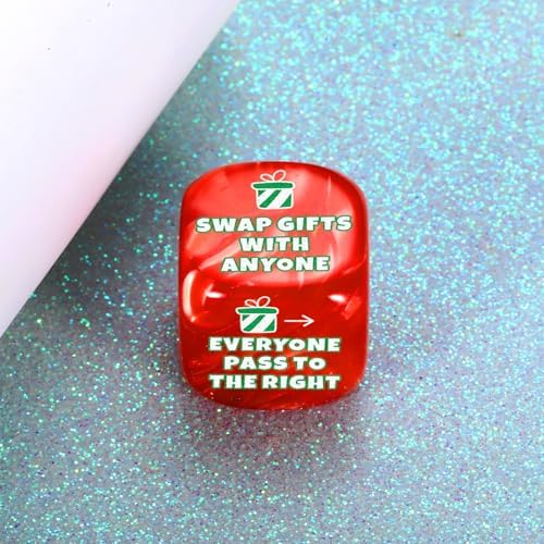 Santa Swap Gift Exchange Dice, Funny White Elephant Dice Gifts for Women Men Adults Exchange Christmas for Adults,Christmas Stocking Stuffers for Women Men