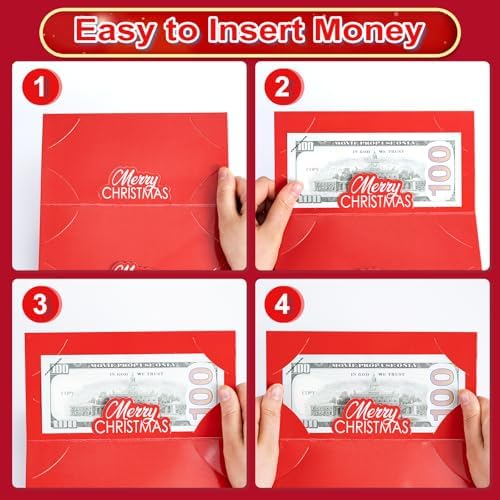 12 Pack Christmas Money Holders for Christmas Cash Gifts