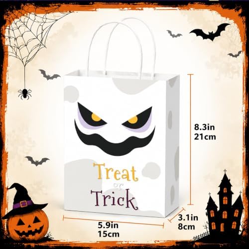 Riccioofy Halloween Treat Bags - 10 Pack Gift Bags for Trick or Treat