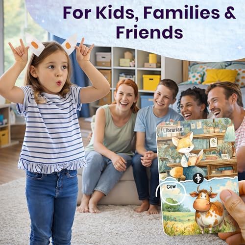 Quokka Charades Game for Kids Ages 4–8 and Family - Educational Card Game
