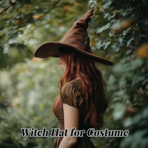 Witch Hat, 18IN Wizard Hat Cosplay Accessories for Halloween