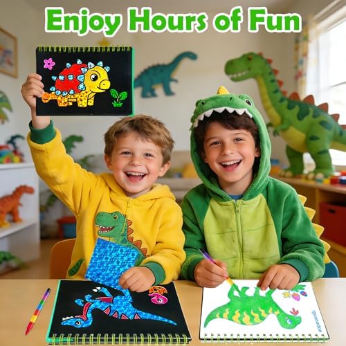 FUNNYB&G Foil Art Craft Kit for Kids, Sparkly Birthday Gift Toy for Kids